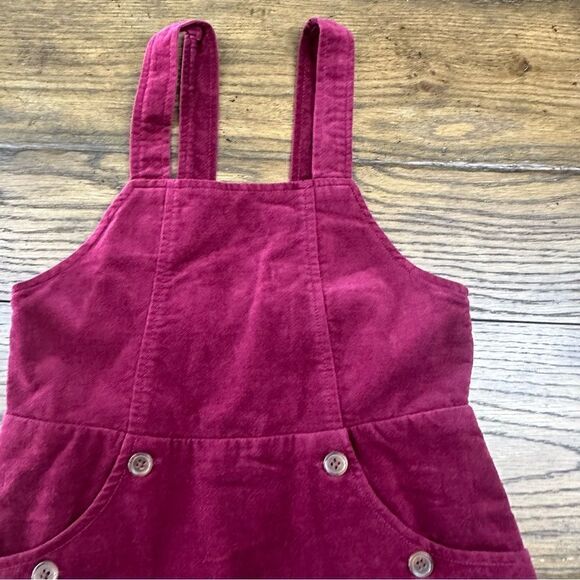 Kids Burgundy Corduroy Dress - Picture 4 of 4